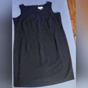 Danny & Nicole Black Sheath Dress 18W Sleeveless Plus Size Career
